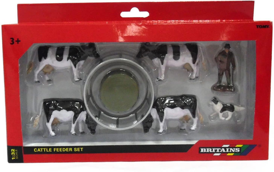 Britains 1:32 Cattle Feeder Farm Playset Collectable Farmyard Animal Toys for Children - Yachew