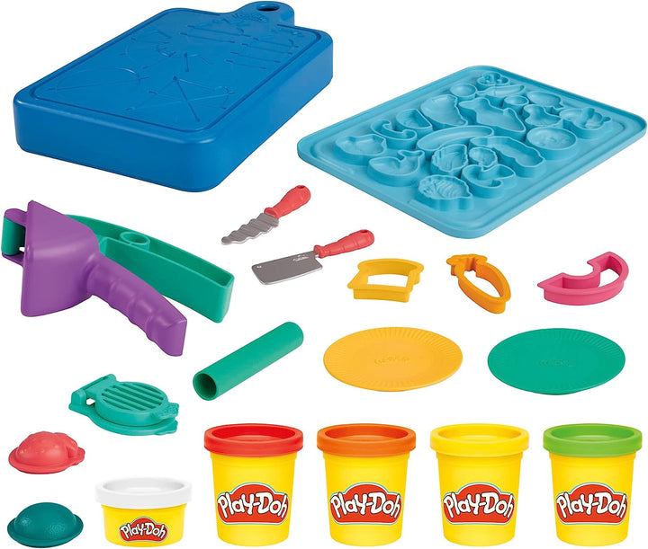 Play-Doh Little Chef Starter-Set mit 14 Spielküchenzubehörteilen, Vorschulspielzeug