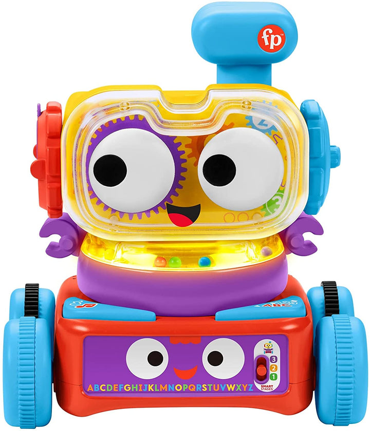 Fisher-Price 4-in-1 Ultimate Learning Bot, elektronisch activiteitenspeelgoed met licht, muziek en educatieve inhoud voor baby&#39;s en kinderen