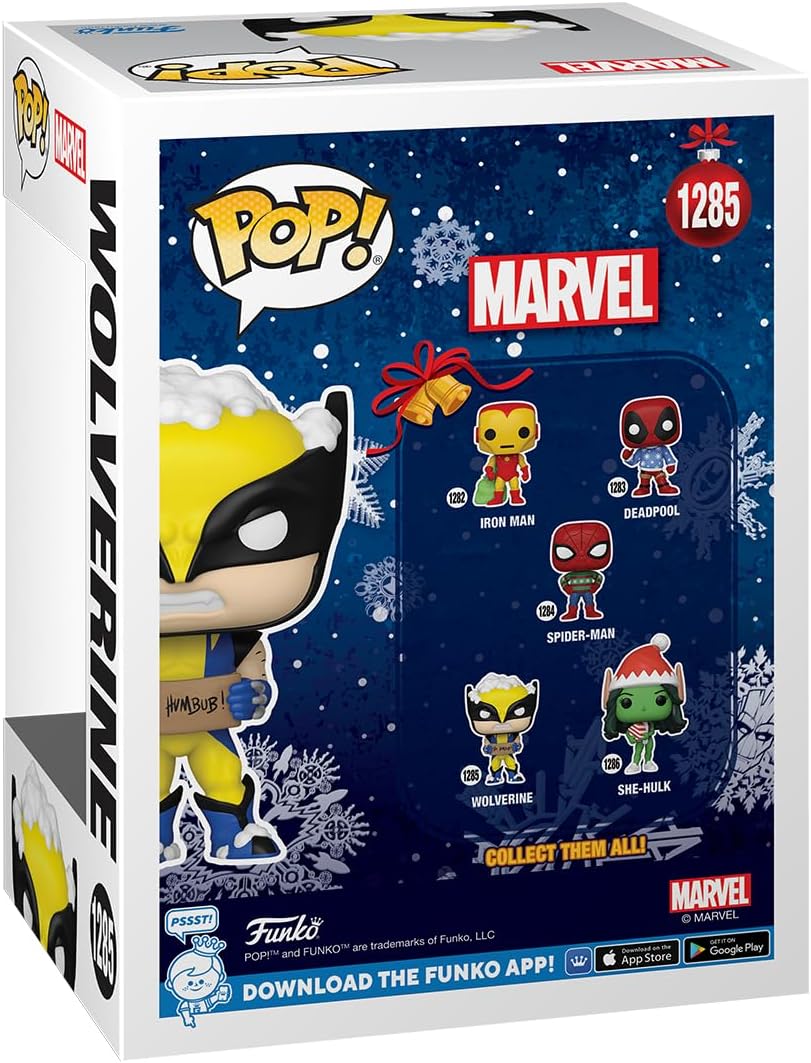 Funko POP! Marvel: Holiday - Wolverine With Sign - Collectable Vinyl Figure