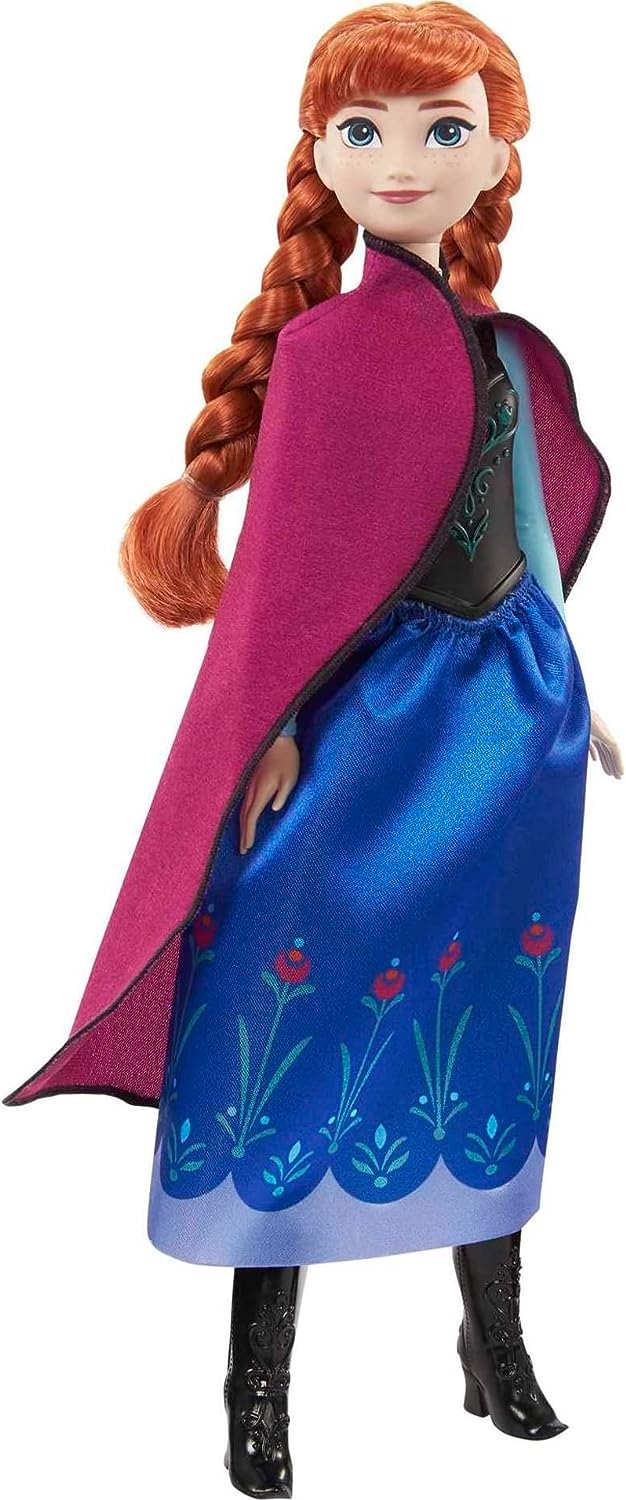 Disney Frozen Toys, Anna-Modepuppe mit charakteristischer Kleidung und Accessoires