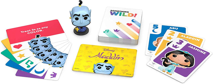 Funko 49357 Brettspiele 49357 Signature Something Wild Card Game-Aladdin, Mehrfarbig