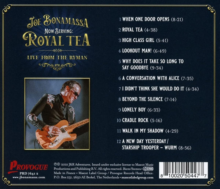 Joe Bonamassa – Now Serving: Royal Tea Live From The Ryman [Audio-CD]