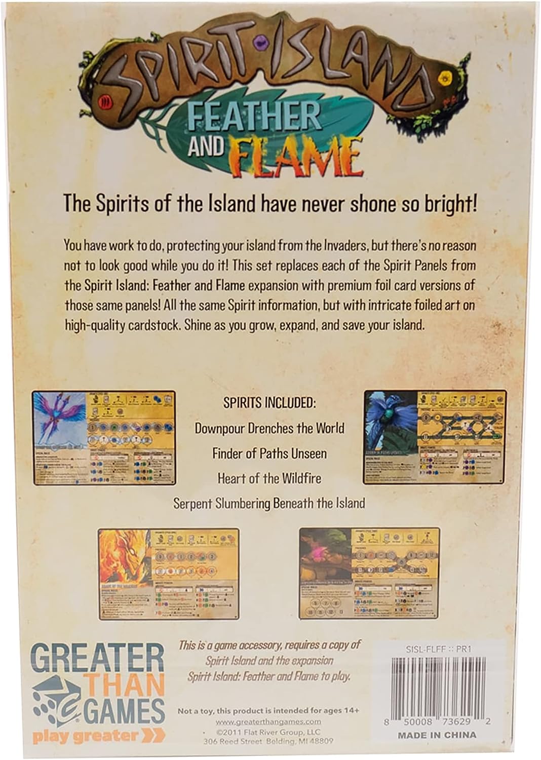 Feder &amp; Flamme – Folienplatten: Spirit Island
