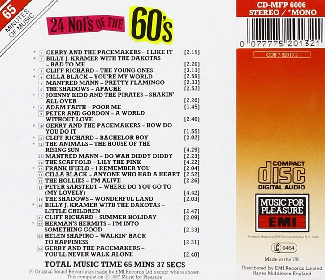24 Nummer Eins der 60er [Audio-CD]