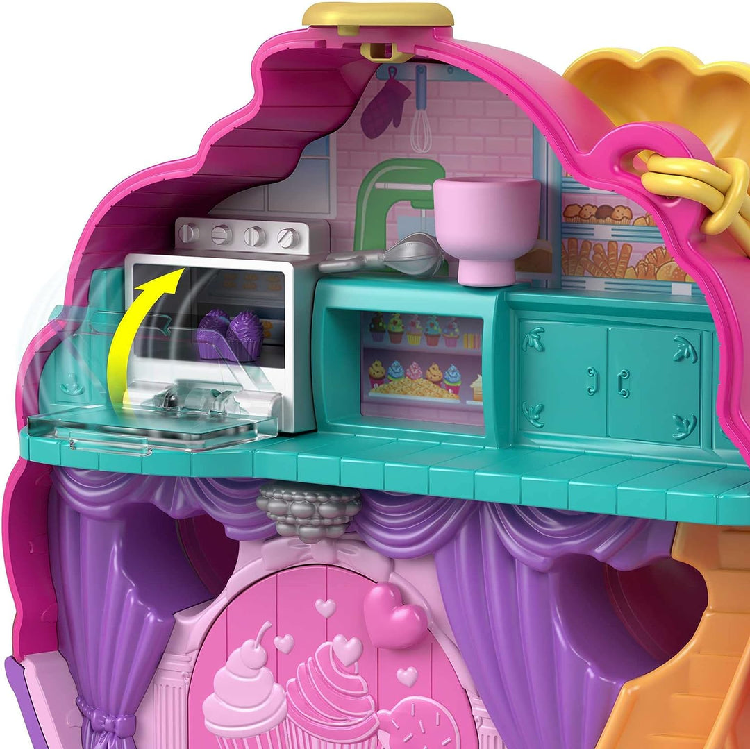 ?Polly Pocket Mini Toys, Something Sweet Cupcake, kompaktes Spielset mit 2 Micro Do