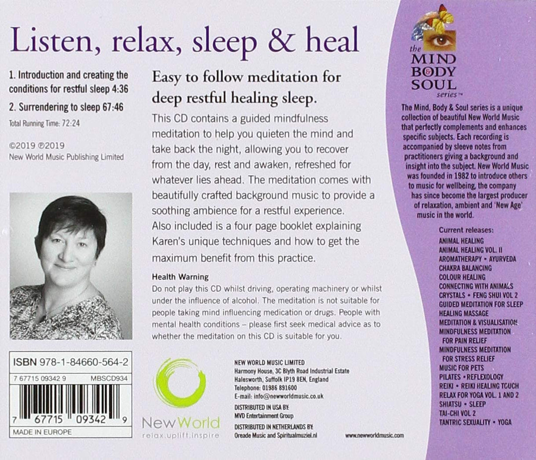 Karen Hall - Mindfulness For Better Sleep [Audio CD]