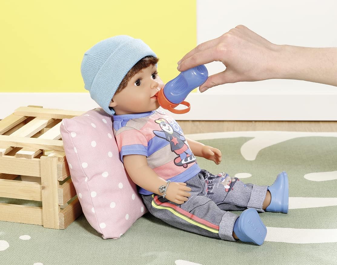 BABY born Brother 43cm Doll - Interactive Vinyl Baby with Moveable Knees, Real Tears & Bath Play 4