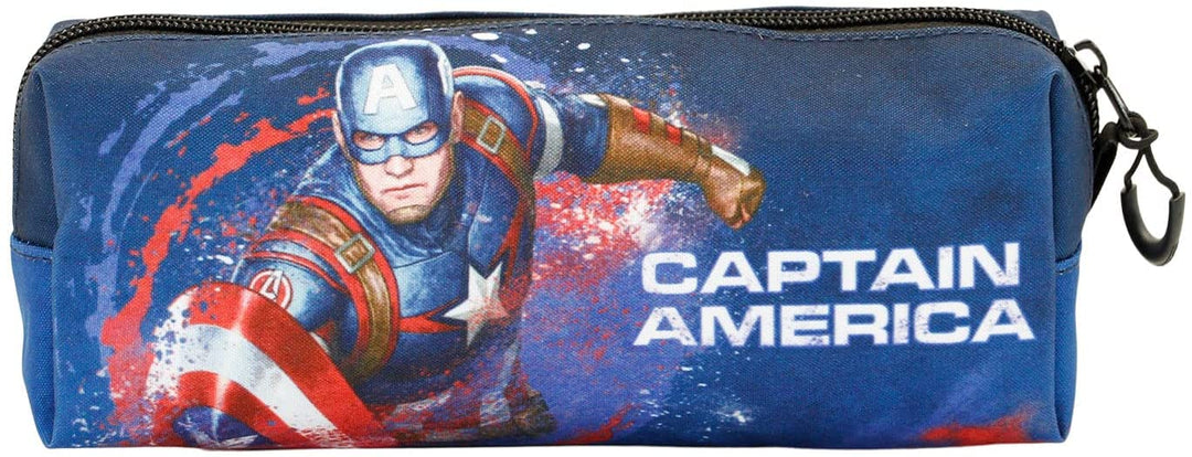 Captain America Full-Fan Square Pencil Case, Blue