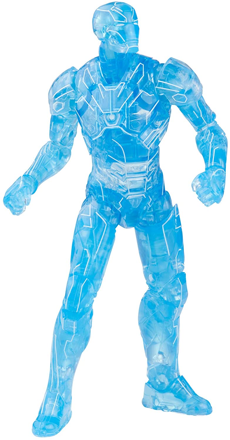 Hasbro Marvel Legends Series 6-Zoll-Hologramm-Iron-Man-Actionfigur, erstklassiges Design und Artikulation, inklusive 2 Zubehörteilen und 1 Build-A-Figure-Teil, mehrfarbig, F0358