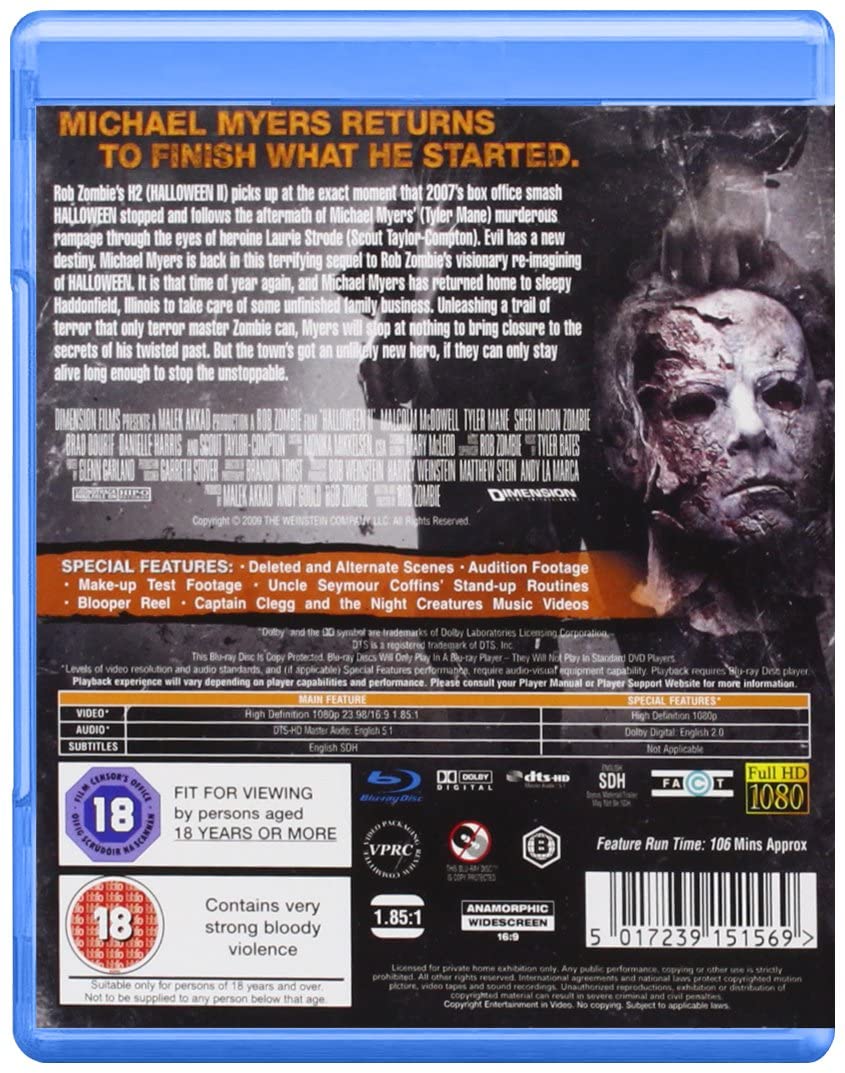 Halloween II – Horror/Thriller [Blu-ray]