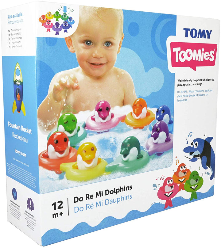 Tomy Toomies Do Re Mi Dolphins Baby Bath Toy | Educational and Musical Toy For Toddlers