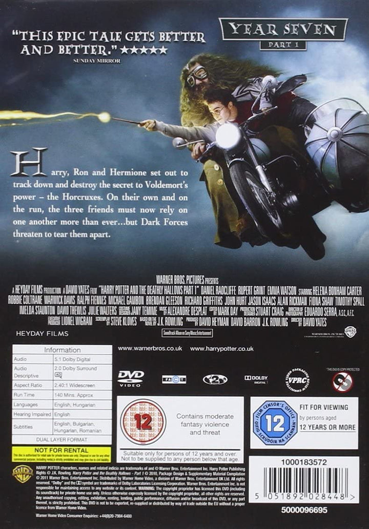 HP7: Heiligtümer des Todes, P1 (DVD/S) [2011] [DVD]