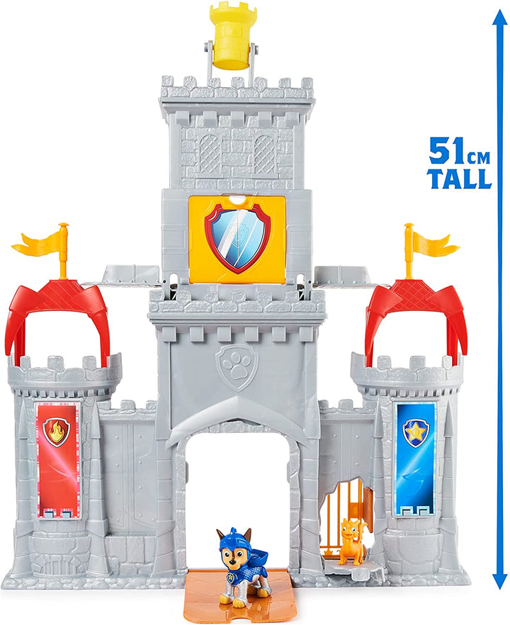 PAW Patrol, Rescue Knights Castle HQ Verwandelndes 11-teiliges Spielset mit Chase- und Mini-Dragon-Draco-Actionfiguren, Kinderspielzeug für Kinder ab 3 Jahren