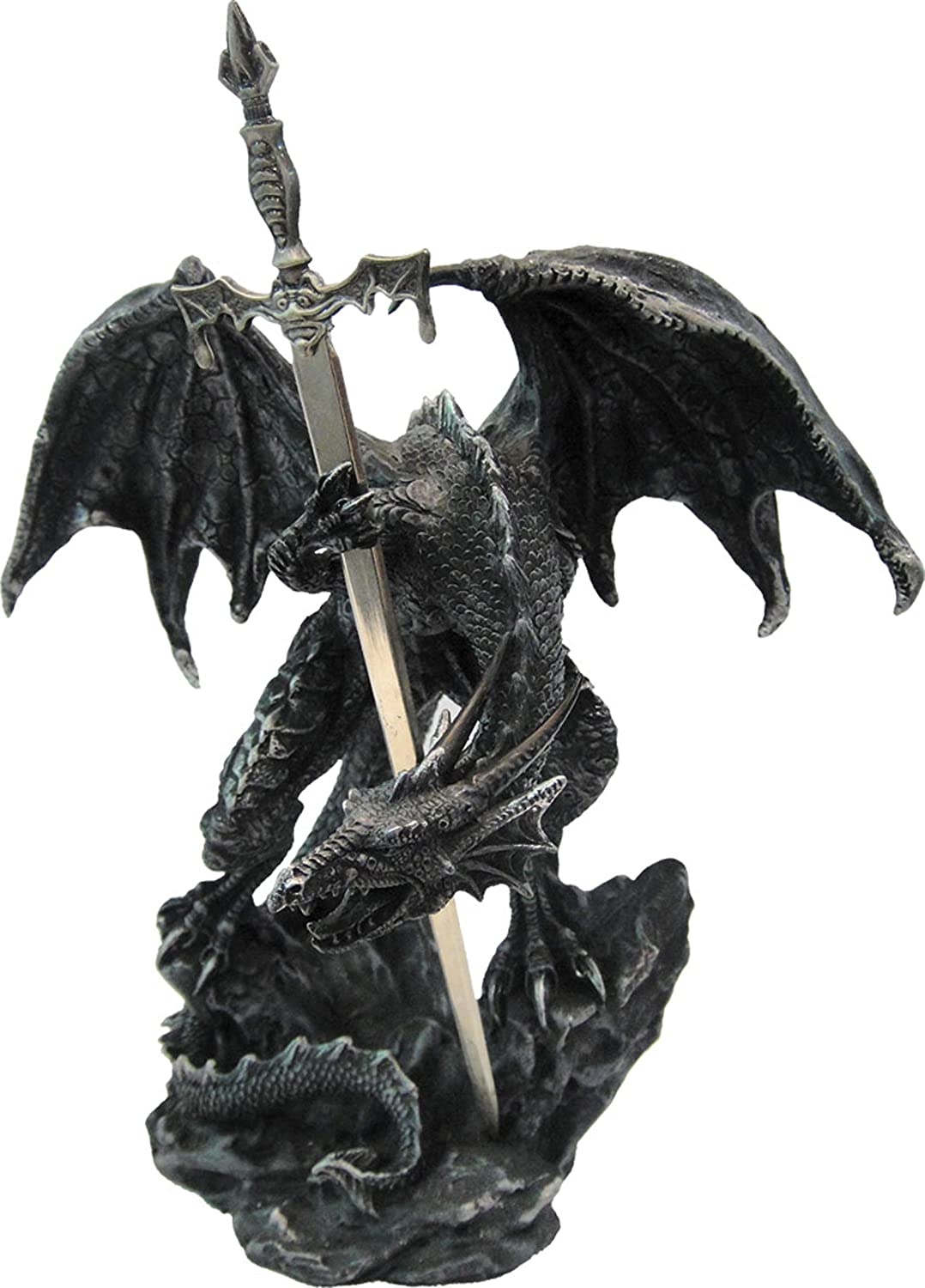Nemesis Now Black Dragon Sword 22.5cm Letter Opener, Resin