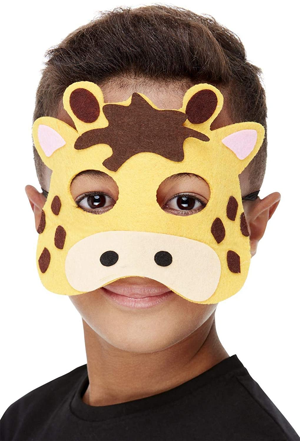 Smiffys 72073 Giraffen-Filzmaske, Unisex-Kinder, Orange, Einheitsgröße