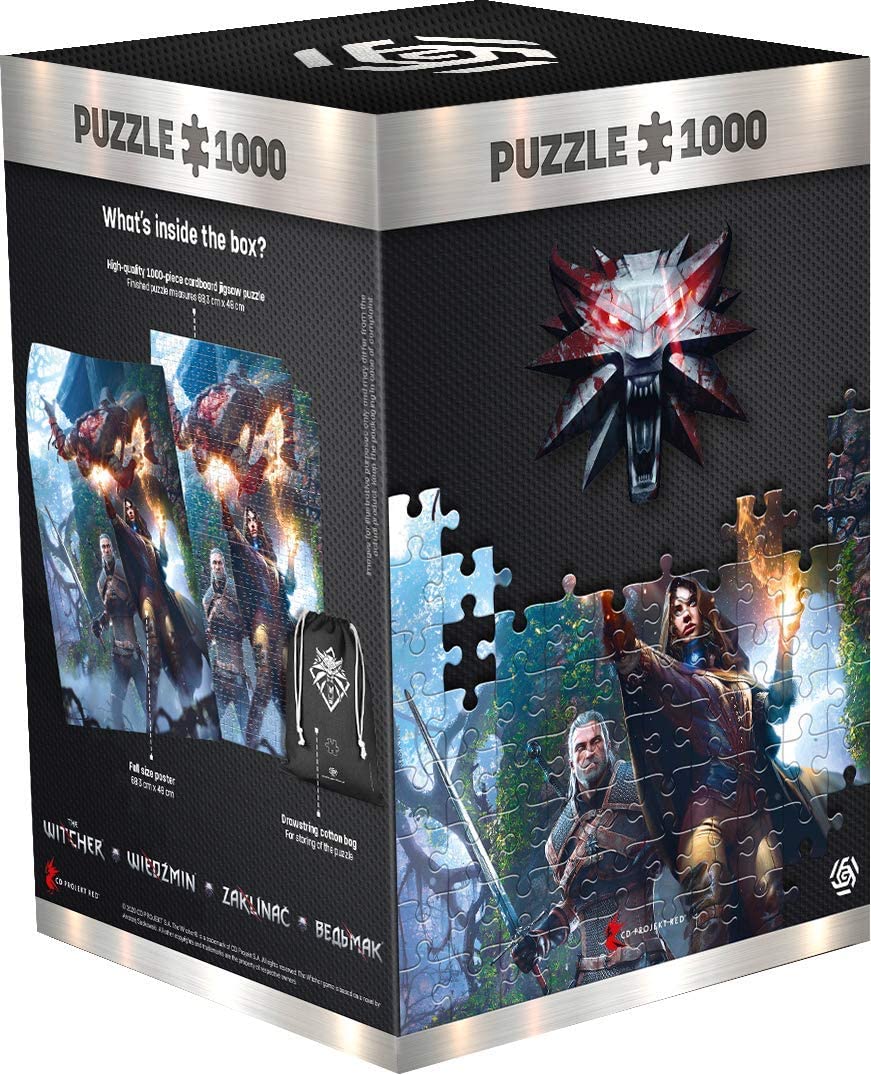 Good Loot The Witcher 3: Wild Hunt Yennefer – 1000 Teile Puzzle 68 cm x 48 cm | inklusive Poster und Tasche | Spielgrafiken für Erwachsene und Jugendliche