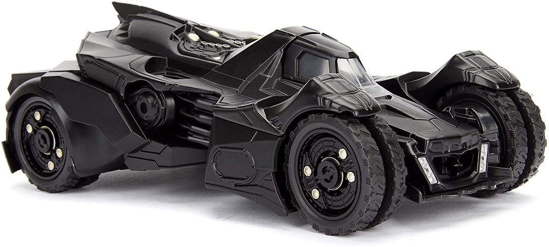 Jada Toys 253215004 Arkham Knight Batmobil, Maßstab 1:24, Druckguss, Türen zum Öffnen, inklusive Batman-Figur, Schwarz, Einheitsgröße