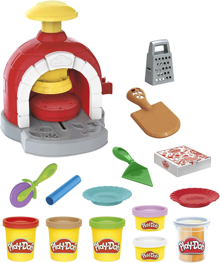 Play-Doh Kitchen Creations Pizzaofen-Spielset mit 6 Dosen Modelliermasse a