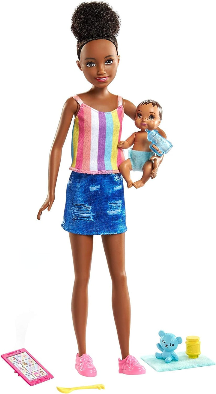 Barbie 900 GRP10 EA Babysitter & Baby Asst, Multicolour