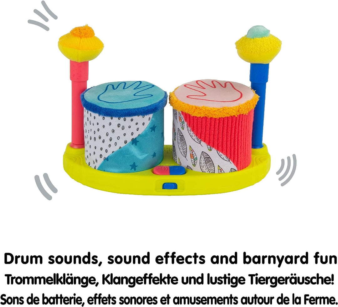 Lamaze Squeeze Beats First Schlagzeug-Set, Musikspielzeug, Spielzeug für Neugeborene, sensorisches Spielzeug