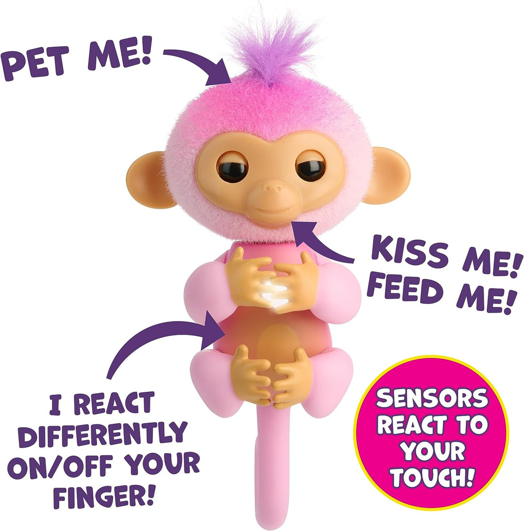 Fingerlings 3111 Interaktive Baby-Affenharmonie, über 70 Geräusche und Reaktionen, Herz