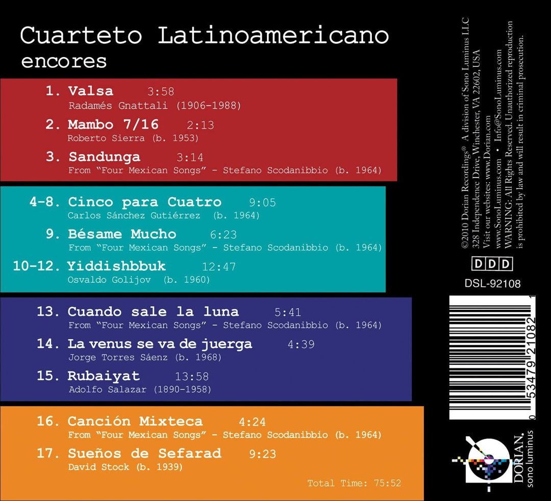 Encores (Works By Gnattali/ Sierra/ Golijov/ Scodanibbio/ Sanchez-Gutierrez) [Audio CD]