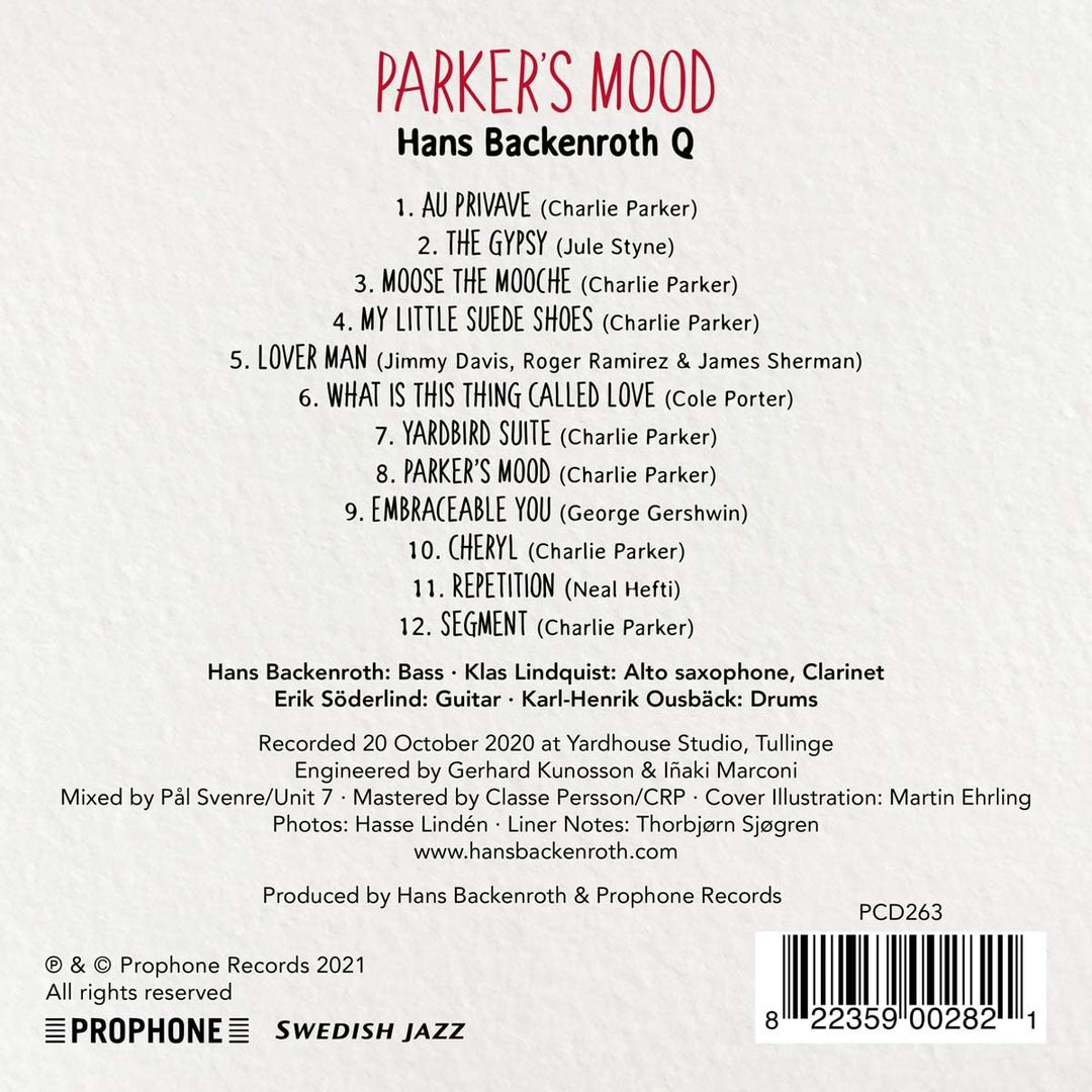 Hans Backenroth Q - Parkers Mood [Hans Backenroth Q] [Prophone: P 263] [Audio CD]
