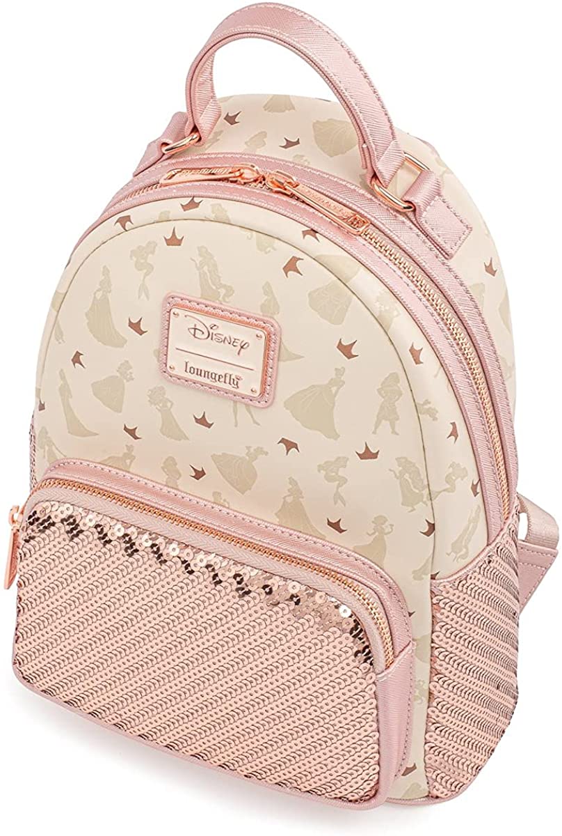 Loungefly Disney Ultimate Princesses Allover-Rucksack mit Pailletten