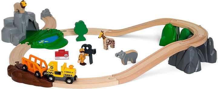 BRIO 33960 Safari-Abenteuerzug-Set für Kinder ab 3 Jahren – kompatibel mit