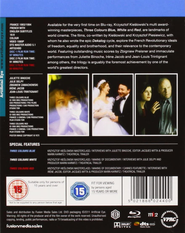 The Three Colours Trilogy - Drama/Romance [Blu-ray]