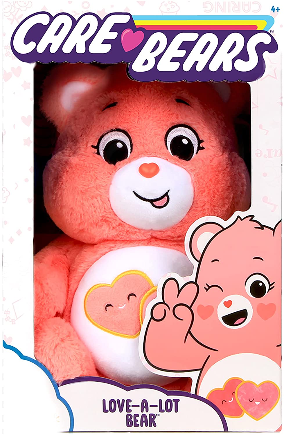 Care Bears 22084 14 Zoll mittelgroßer Plüsch-Love-A-Lot-Bär, süßes Plüschtier zum Sammeln, Kuscheltiere für Kinder, Stofftiere für Mädchen und Jungen, süße Teddys, geeignet für Mädchen und Jungen ab 4 Jahren