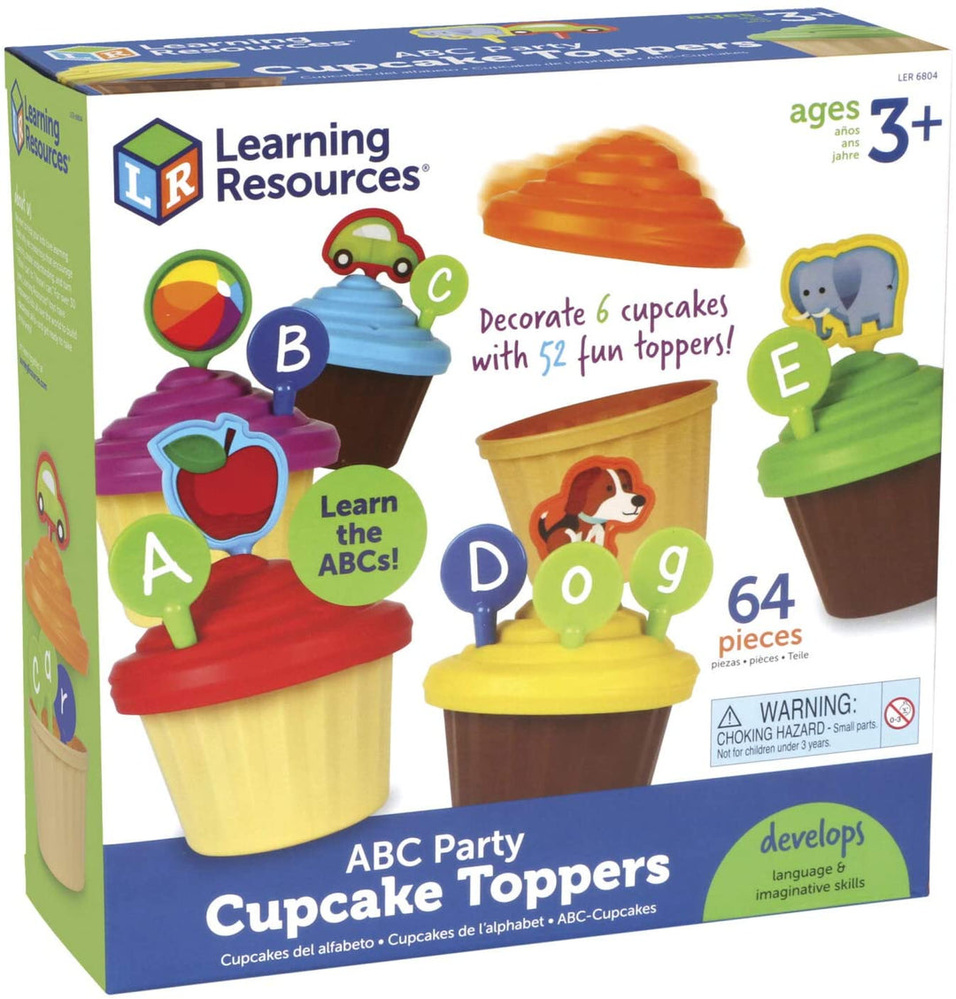Learning Resources LER6804 ABC Party Cupcake Toppers