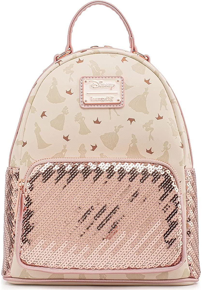 Loungefly Disney Ultimate Princesses Allover-Rucksack mit Pailletten