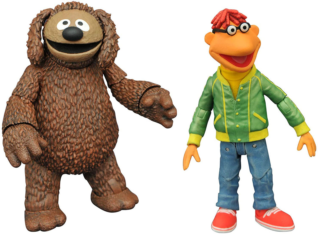 Diamond Select The Muppets Deluxe ROWLF und Scooter Actionfigur Neu!