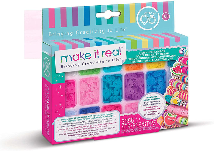 Make It Real 1704 Heishi Beads with Storage Case Arts and Crafts Set