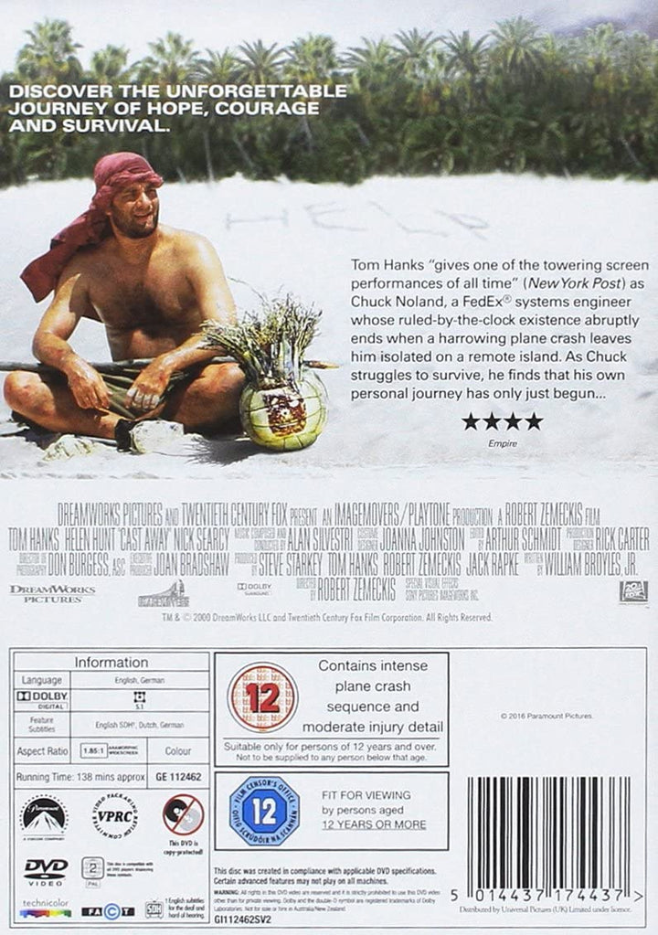 Cast Away [2000] - Adventure/Drama [DVD]