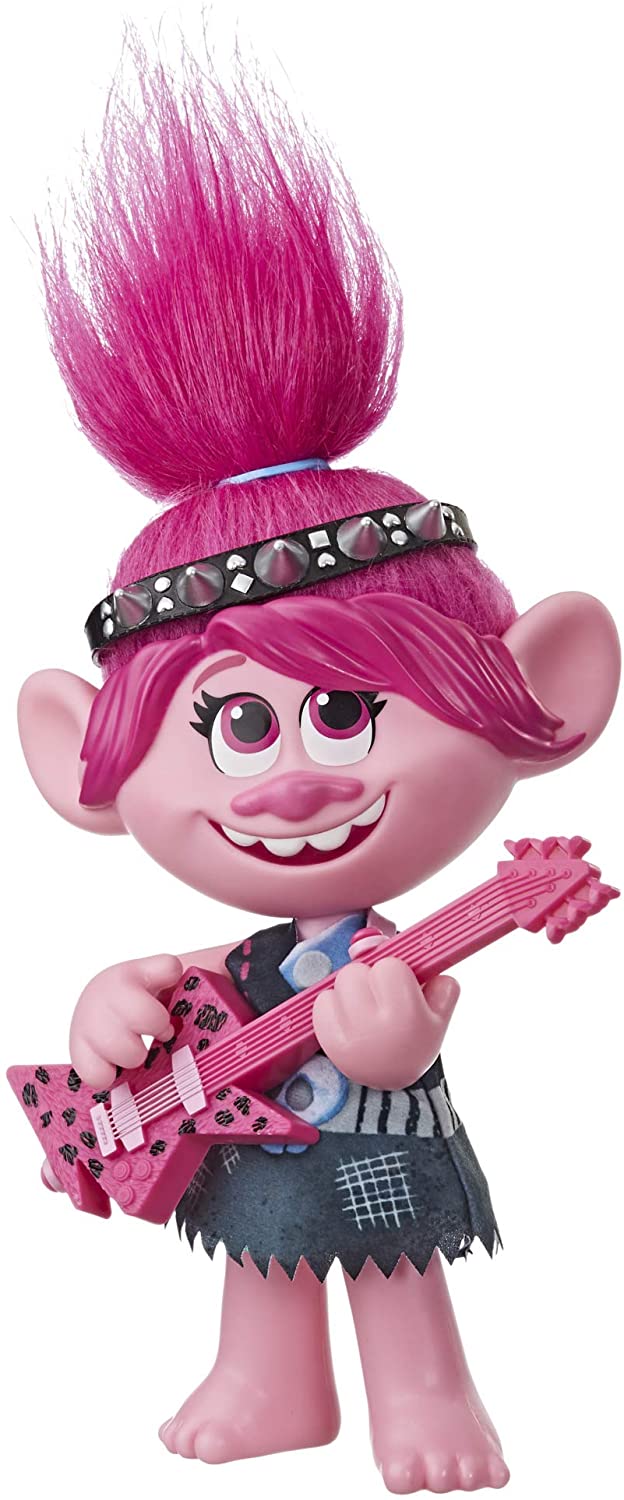 DreamWorks Trolls World Tour Pop-to-Rock Poppy Singing Doll mit 2 verschiedenen Looks und Sounds