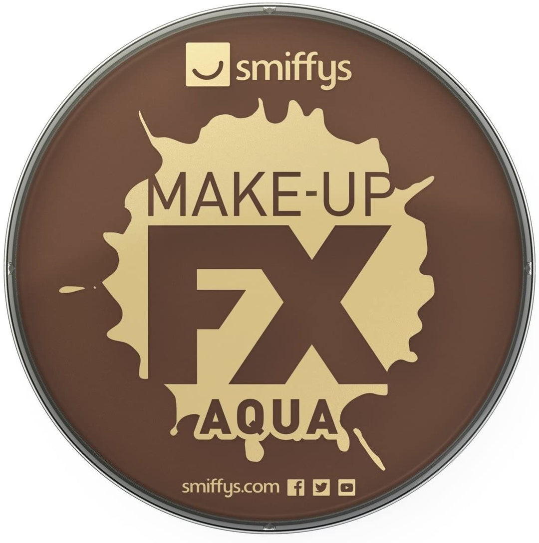 Smiffys Make-Up FX Face and Body Paint, 16 ml - Dark Brown