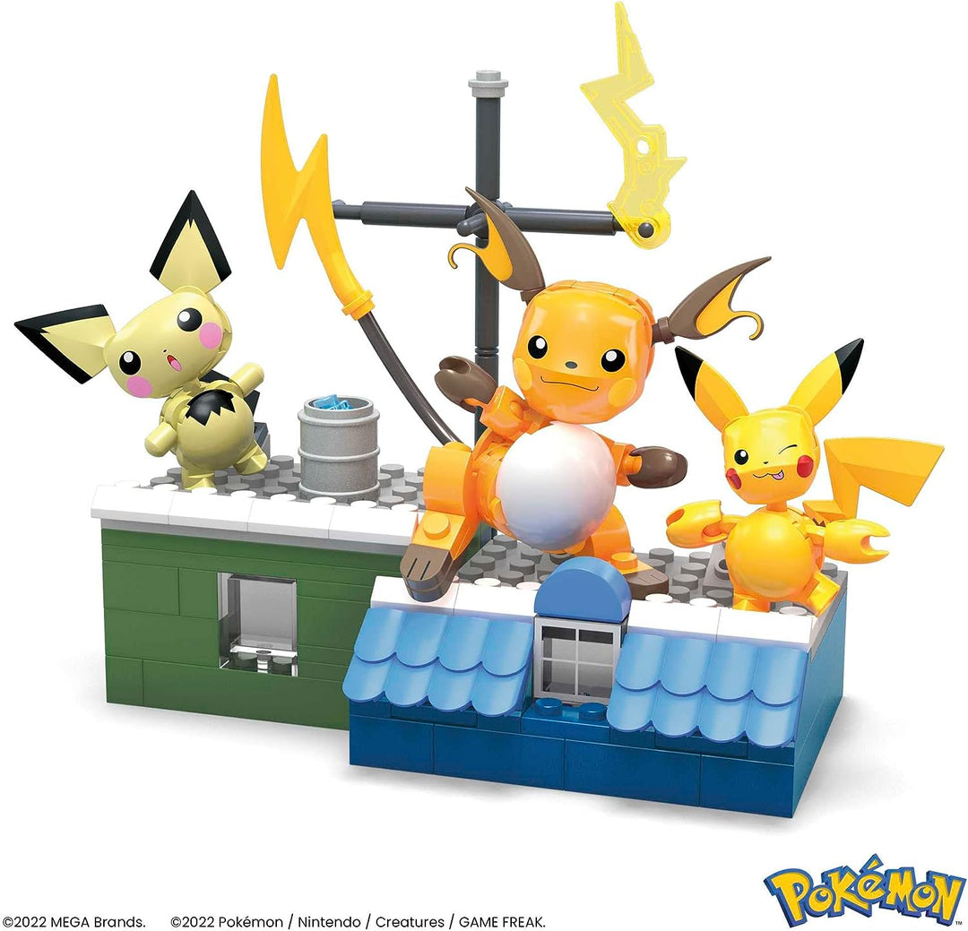 MEGA Pokémon-Actionfiguren-Bauspielzeug für Kinder, Pikachu-Entwicklungsset mit 16