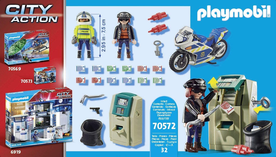 Playmobil 70572 City Action Police Caza de ladrones de bancos