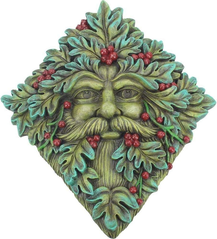 Nemesis Now Berry Beard Wandschild, 24 cm, Grün, Kunstharz