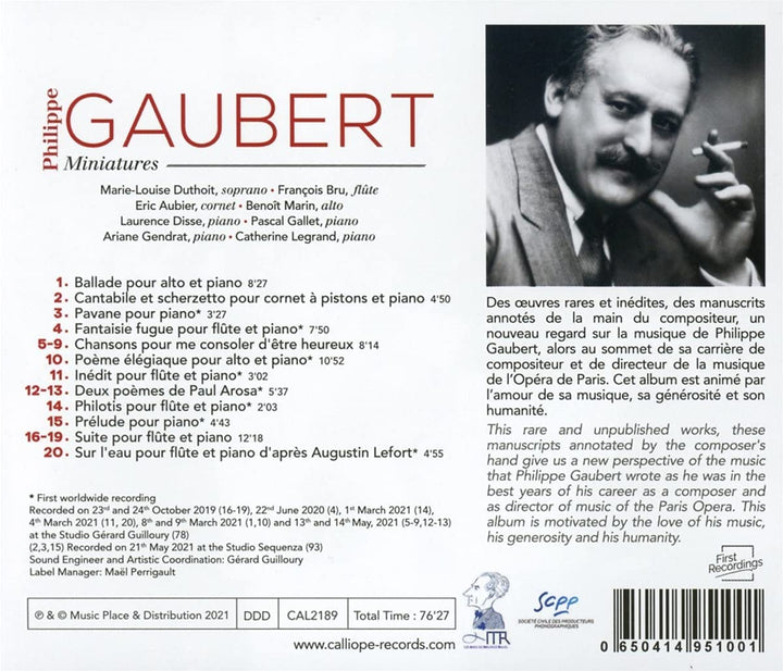 Gaubert - Philippa Gaubert Miniaturen [Audio-CD]
