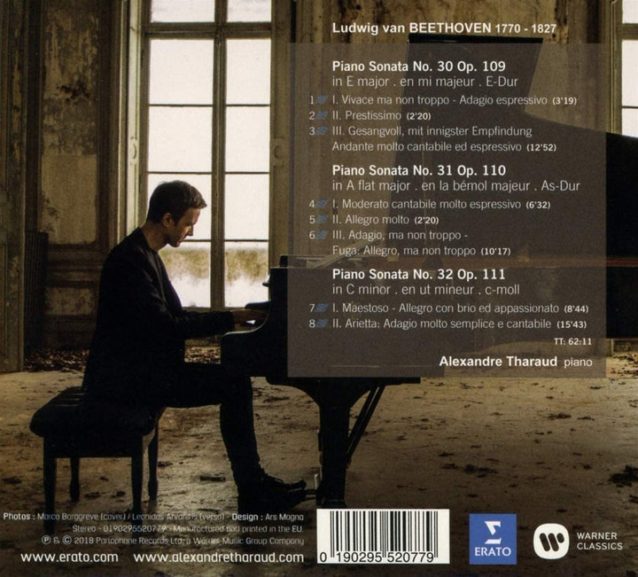 Alexandre Tharaud – Beethoven: Sonaten 30, 31, 32 [Audio-CD]