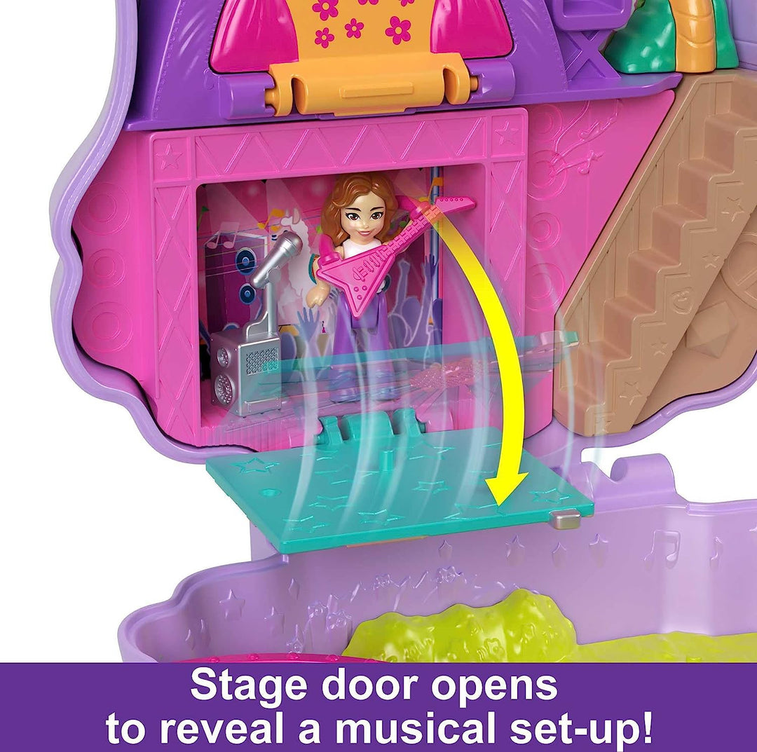 Polly Pocket Mini Toys, Camp Adventure Llama Compact Playset with 2 Micro Dolls