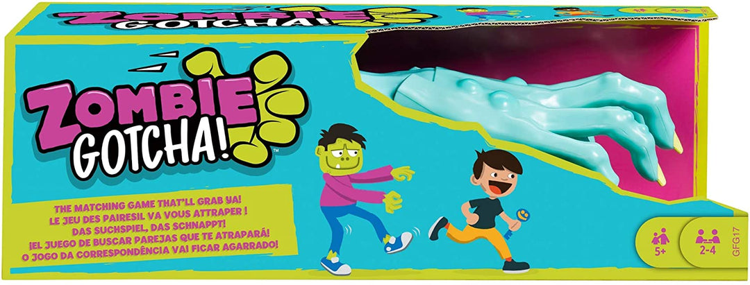 Mattel Games GFG17 Gotcha Kinderspiel mit Zombie-Händen und Karten, für 5-Jährige, mehrfarbig