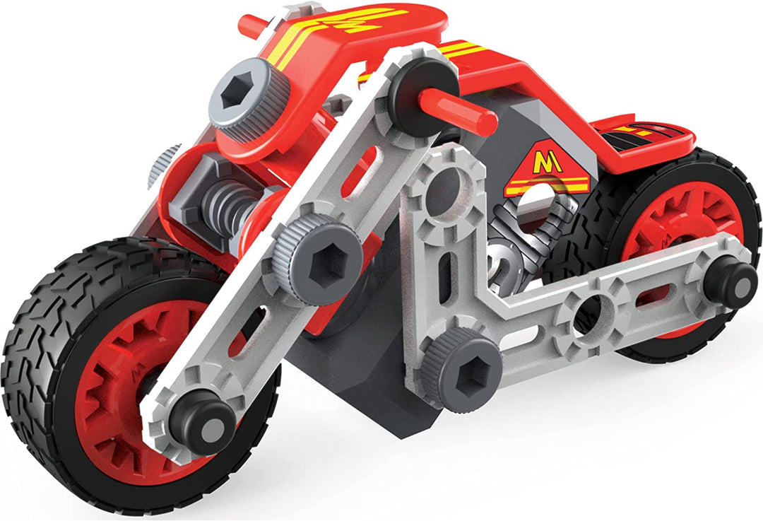 Meccano Junior, Kit de construction de modèles de voitures de course à vapeur, pour les enfants de 5 ans et plus - Les styles varient