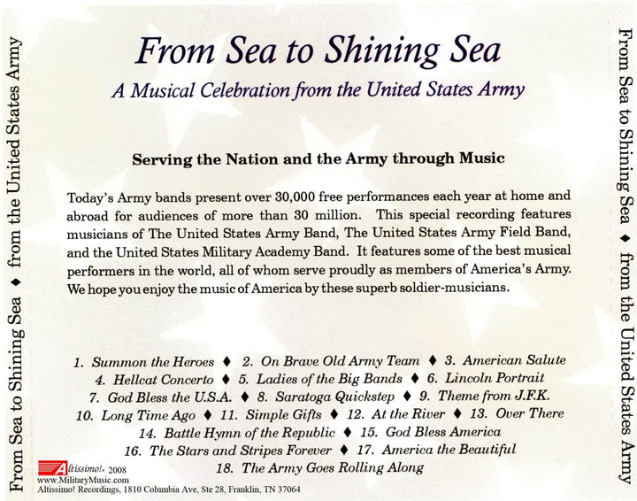 „Pershing's Own“ United States Army Band – From Sea to Shining Sea [Audio-CD]