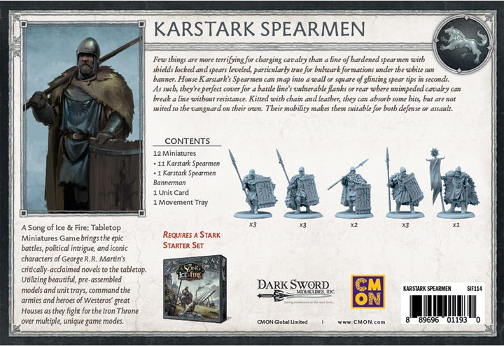 Das Lied von Eis und Feuer, Tabletop-Miniaturen, Spielhaus Karstark Spearmen