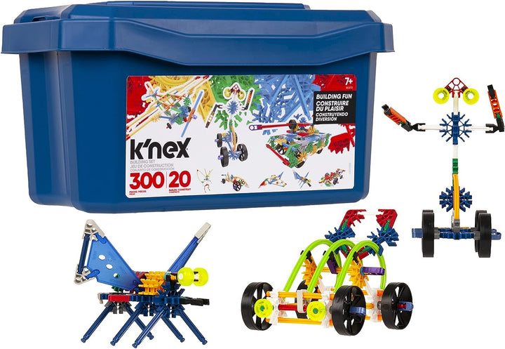 K'NEX 80202 Model Building Fun Tub Set, 3D Educational Toys for Kids, 300 Piece